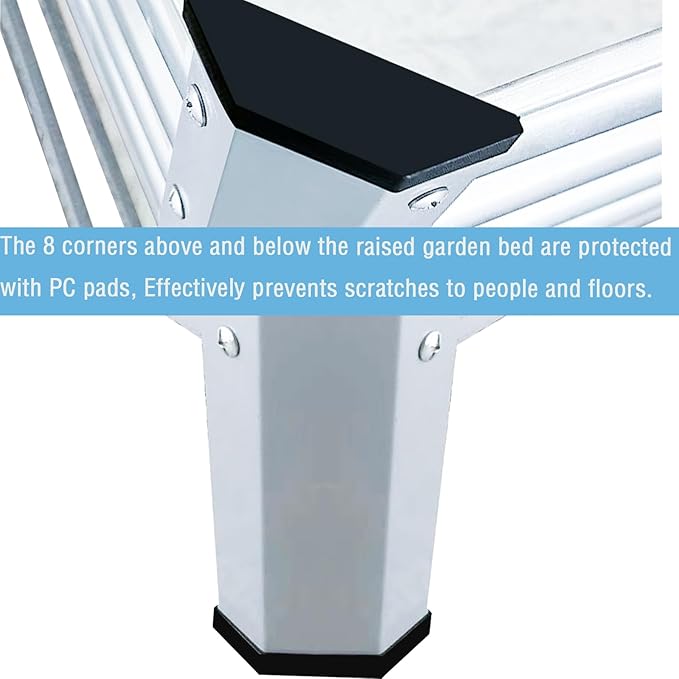 Raised Garden Bed with Legs Galvanized Raised Planter Box with Storage Shelf and Drainage Holes 48×24×32 Inch Large Metal Garden Bed Kit for Balcony Backyard Patio Lasts for Years of Use.