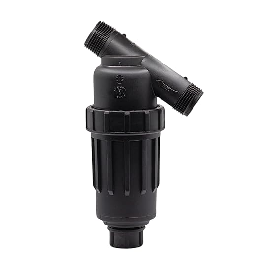 DIG P17-200 1 All-Purpose Heavy Duty Drip Irrigation Kit MPT Inline Y Filter with 200 Mesh Stainless Steel Screen and Flush Cap for Optimal Irrigation Protection