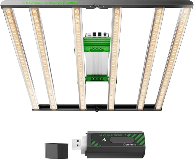 MARS HYDRO FC4800 Samsung LM301H EVO Bar LED Grow Light 4x4 1296 Diodes and iConnectu Controller