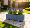 Outdoor Flower Box with Drainage HolesPlastic Raised Garden Bed