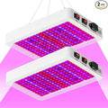 2PCS 500W Red-Blue LED Grow Light with Energy-Saving Lamp Beads Veg/Bloom Dual Modes 100-277V Universal Voltage US Plug Ideal for Seed GerminationHydroponicsVegetable/Flower Indoor Planting