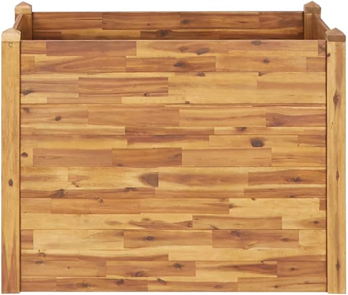 Wooden Bucket Barrel Planters Garden Raised Bed Flower Planters Pots Boxes Container Plant Vegetable Bed with Open Bottom Lawn Backyard Outdoor Patio Decor 43.3x23.6x33.1