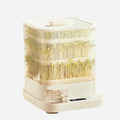Smart Automatic Bean-Sprouts MachineWater-Circulation Sprayes 3 Layer Large Capacity Seed-Sprouter KitsLed Display Time 1.5l Water Tank Be