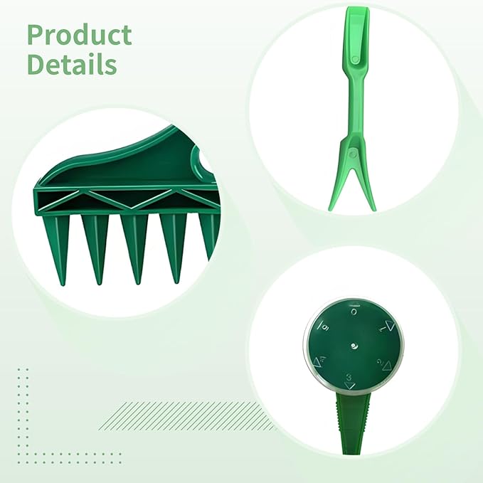 Seed Spreader Tool Set (4 Pcs) Precision Seed Sower With Fork &amp Pointed Tools For Garden Planting And Tilling