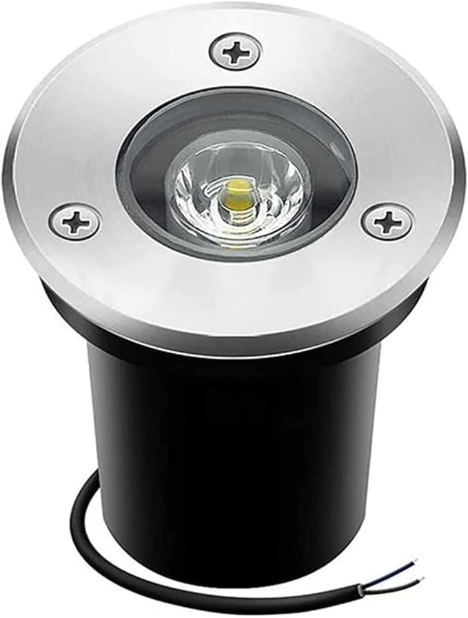 Recessed LED Outdoor Spotlights - 1W Ground LED Landscape Lights IP67 Waterproof Underground Buried Lamp Outdoor LED Floor Spotlight for Garden Driveway DeBlue-1PCS-1W