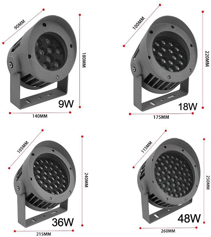 Landscape Lights - Led Spot Lights AC 220V 180° Adjustable Led Beam Light IP67 Waterproof Outdoor Wall Lamp Landscape Lighting Garden Courtyard Decoration Narrow Beam Spotlight