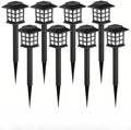 Outdoor Warm Light Solar Rechargeable Landscape Garden Lights Suitable for Roads Courtyards and Decks (8 pcs)