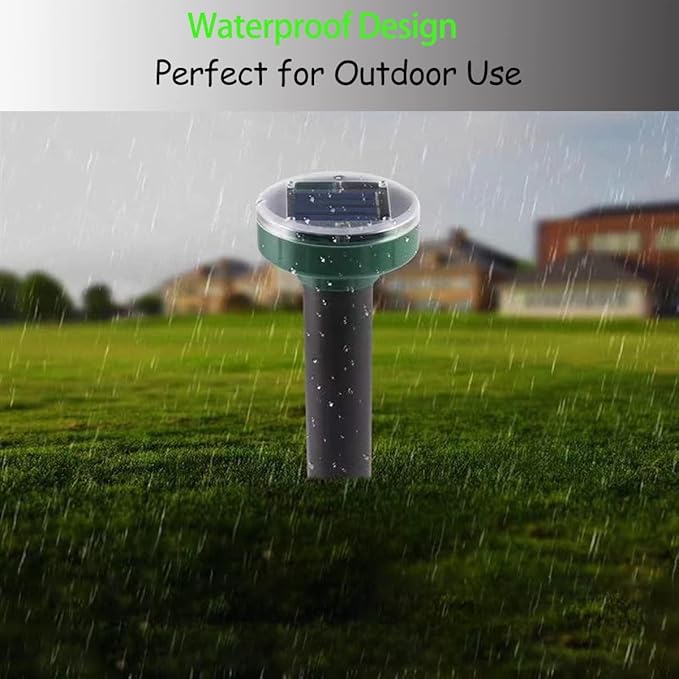 Mole Repellent Solar Powered 10 Pack Snake Repellent Ultrasonic Groundhog RepellerGopher Repeller Sonic Mole Deterrent Spikes Snake Gopher Mole Vole Repellent Outdoor for Lawn Garden &amp Yard