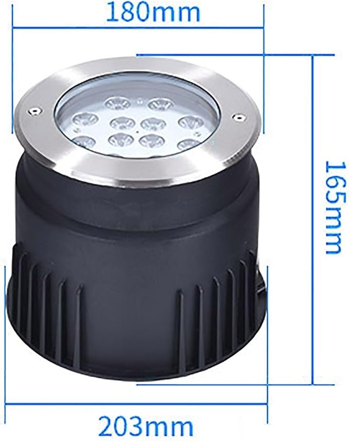 YANYO Outdoor Recessed LED Spotlight - Buried Yard Lamp Rectangular Linear Underground Light IP67 Waterproof Corridor Aisle Lights Stair (Red85-110V(9W)) (Blue 85-110V(12W))