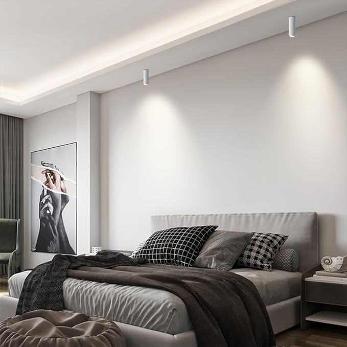 Spotlight Cylinder Flush Mount Spotlight Fixture 7w 4000k Directio l Spotlights Accent Lamps for Living Room Bedroom Hallway