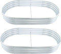 2 Pack 6x3x1Ft Outdoor Metal Raised Garden Bed Flower for Growing Fruits Vegetables and Herbs Oval Floor Planting Box Garden Bed Galvanized Steel