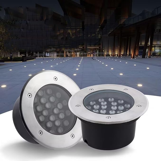 Outdoor Recessed LED Ground Lights - IP67 Waterproof Landscape Flood Lamp AC85-265V for Garden and Yard
