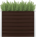 Garden Raised Bed Brown 39.4x15.7x30.3 Galvanized Steel aWeight-16 lbs