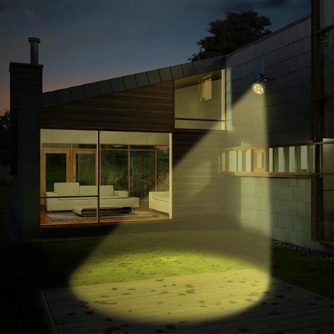URPOWER Solar Lights Outdoor Adjustable Spot Lights Outdoor 2-in-1 Waterproof Landscape Spotlights Wall Light Dusk-to-Dawn Solar Powered Light for Garden Yard (6 PackWarm White)