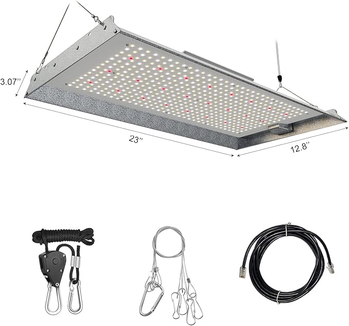 Blume 200-Watt Full Spectrum led Grow Light with Daisy Chain Function for Indoor Plants-2 pk