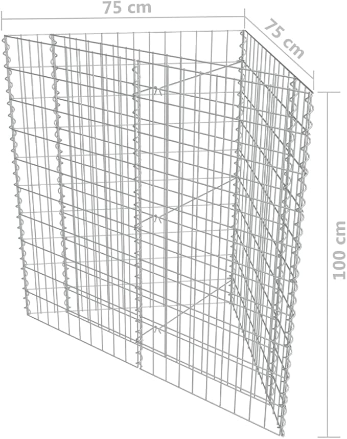 SKM Gabion Raised Bed Galvanized Steel 29.5x29.5x39.4