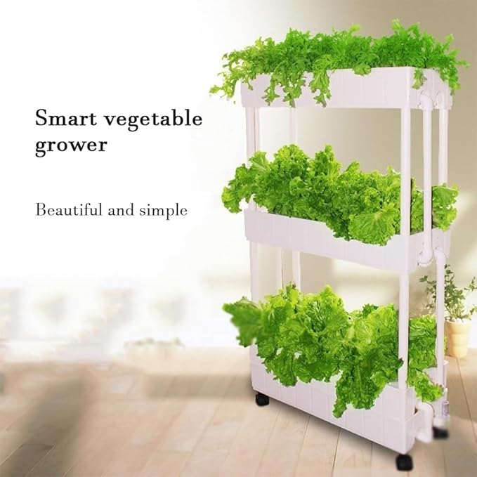 Triple-Layer Large Capacity Hydrophonic Planter Grower Hydroponic Growing System Kits Built-in Circulating Water Pump Soilless Cultivation for Fruits Herb
