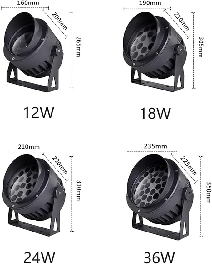 Rotation Spot Lights - Ground LED Landscape Lamp AC 220V Outdoor Buried Lights IP65 Waterproof Garden Tree Light Villa Courtyard LawnRed 36W