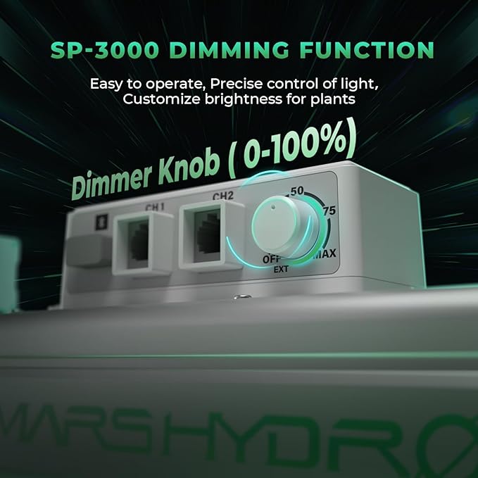 MARS HYDRO SP3000 2x4 Grow Lights for Indoor PlantsGreenhouse LightsFull SpectrumDimmableRemote WiFi App ControlDaisy Chain Light for Greenhouse Farming Seedling Veg and Bloom for 4x2 Grow Tent