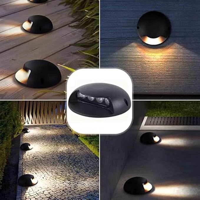 IP65 Waterproof LED Underground Light - 1-Sided Glow Landscape Spotlight for Garden Patio Pathway and Steps (Yellow Light 2W-24V)