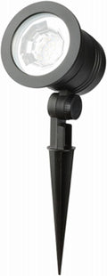 Four Seasons Courtyard Fusion Wired Low-Voltage LED Spotlight Metal Outdoor Patio Lawn Landscape Ground Stake Light with Adjustable Head 1000 Lumens Black
