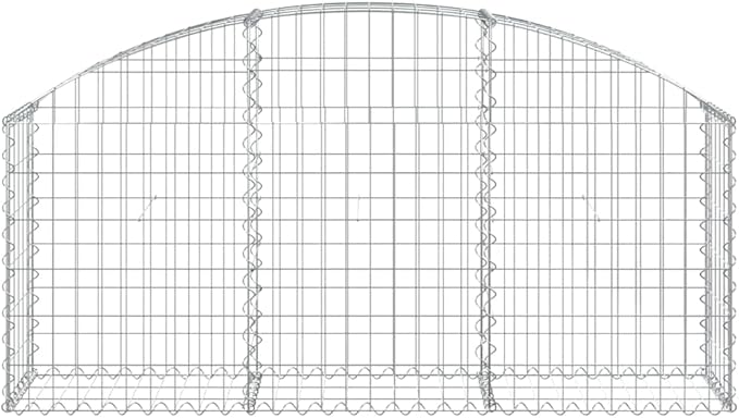 Silver Galvanized Iron Gabion Basket 59.1x11.8x23.6 Inch Rectangular Durable Metal for Outdoor Landscaping Noise Dampening Garden Clearance Deals