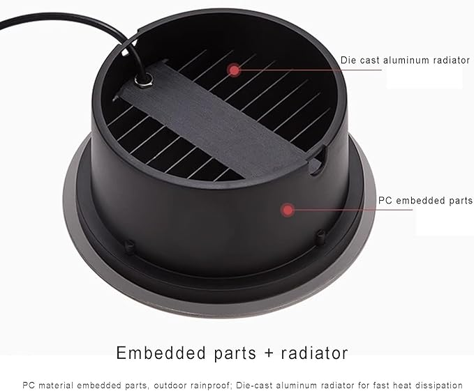 Outdoor Buried Lights Recessed Ground Light IP66 Waterproof AC85-265V LED Underground Light for Garden Path Piazza Walkway Landscape Spotlight