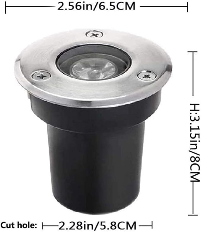4PCS Underground Light LED 85-265V Landscape Lights IP67 Waterproof Path Light Underground Light LED Landscape In-ground Well Lights Decorative SpotlightBlue-1W
