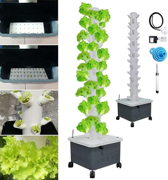 15 Tier 45 Holes for Indoor Growing Kit with Pump and Water Tank - Grow Fruits and Vegetables Easily