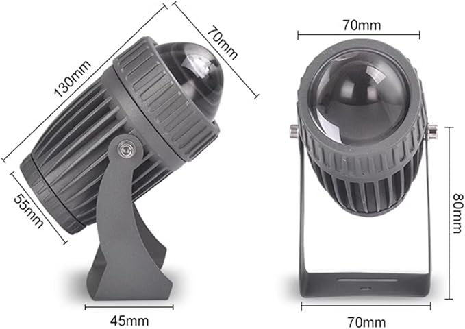 Rotating Spotlight - Long Range Narrow Beam Spotlight 10W Outdoor Spotlights LED Beam Floodlight IP65 Waterproof Outdoor Wall Lamp Wall Washer Landscape Lighting(Yellow110V-220V)