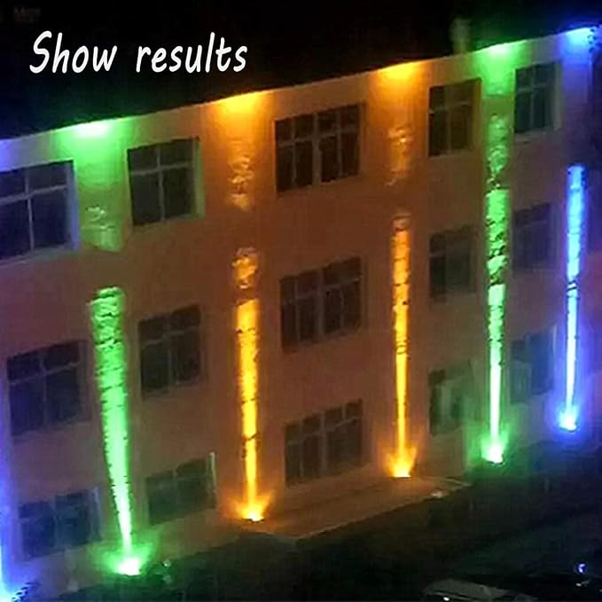 Rotating Spotlight Landscape Light Outdoor Spotlight Outdoor Waterproof Long Range Beam Light Projector Light(Green50W)