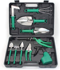 SONGWAY 11 Pieces Garden Tool Set - Garden Tool Kit with Storage Case Aluminum Gardening Set Gardening Gift for Women Men Green