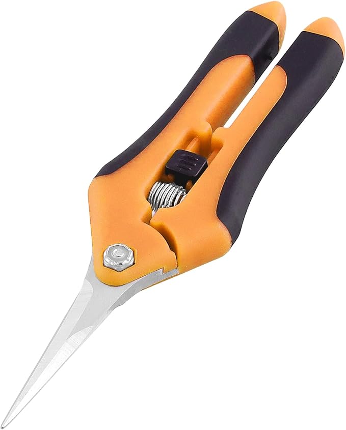 15 PCS 6.5 inch Garden Trimming Scissors Gardening Hand Pruners with Straight Stainless Steel Precision Blades Pruning Shears for Flowers Branches Precise Cuts
