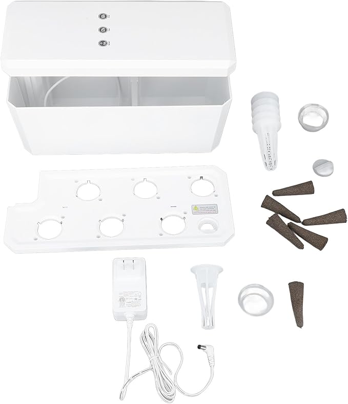 Hydroponics Growing System Automatic Control 100-240V Simple Operation ABS Intelligent Hydroponics Growing Machine for Kitchen (White) DAUZyh15pgqixr-12