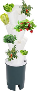 Hydroponic Tower 20-Hole Hydroponics Growing System Kit with Seeding Box/Water Pump Indoor Hydroponics Growing System with1.59 Gal Water Tank Soilless Cultivation Indoor Gardenin