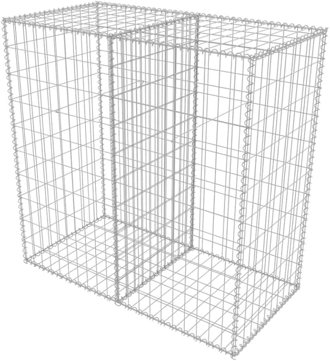 Gabion Basket Galvanized Steel 39.4x19.7x39.4 Gabion Raised Bed Gabion Cages Basket Steel Woven Gabion Net for Backyard Garden