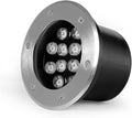 IP66 Waterproof LED Underground Light - Recessed Spotlight for Pathway Patio Garden Step Deck - 85-265V Round Landscape Lamp for Outdoor Lighting (Red 1W)