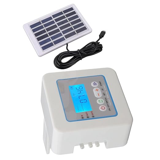 Micro Automatic Drip Irrigation Kit with Programmable Timer Solar Powered Multi Function Watering Sprayer LED Display for Gardens Lawns Patios Water Saving Device