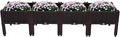 61.4 in Large Planters for Outdoor Plants Raised Garden Bed with Legs Elevated Plastic Rectangular Planter Box Kits for Gardening Flowers Vegetables Herbs in Backyard Patio Balcony