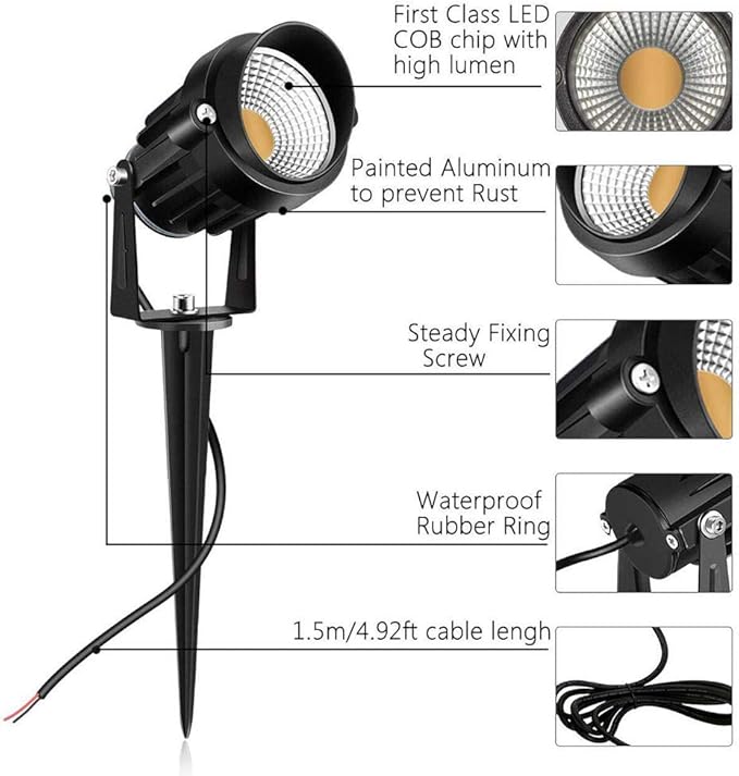 Pendant Lights Kitchen Island LED Garden Spotlights Pathway Lights 7W 12v-24v Low Voltage Landscape Lights 850LM Lawn Light Spike Lights Patio Light Waterproof IP66 Outdoor Light f