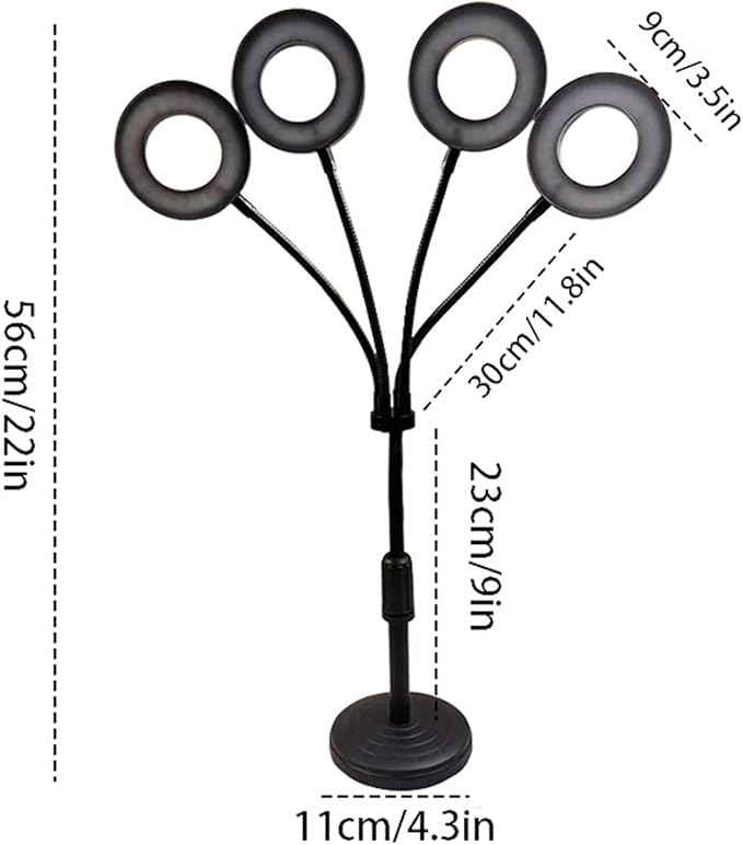 Grow Light for Indoor Plants LED Plant Growing Lamps with 3/9/12H Timer Adjustable Neck &amp Brightness for Tabletop Plants Seed Starting Herbs