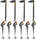 VENUS MANUFACTURING 10PK Low Voltage Landscape Lights Kits with 6 Pack Black 3Watt 200 Lumen LED Spotlight 12V Floodlights &amp 4 Pack 1.2Watt Outdoor Pathway Lighting for Sidewalk Walkway Black Ligh