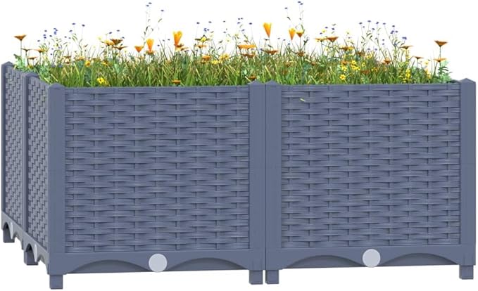 SKM Raised Bed 80x80x38 cm Polypropylene (Weight-13KG)