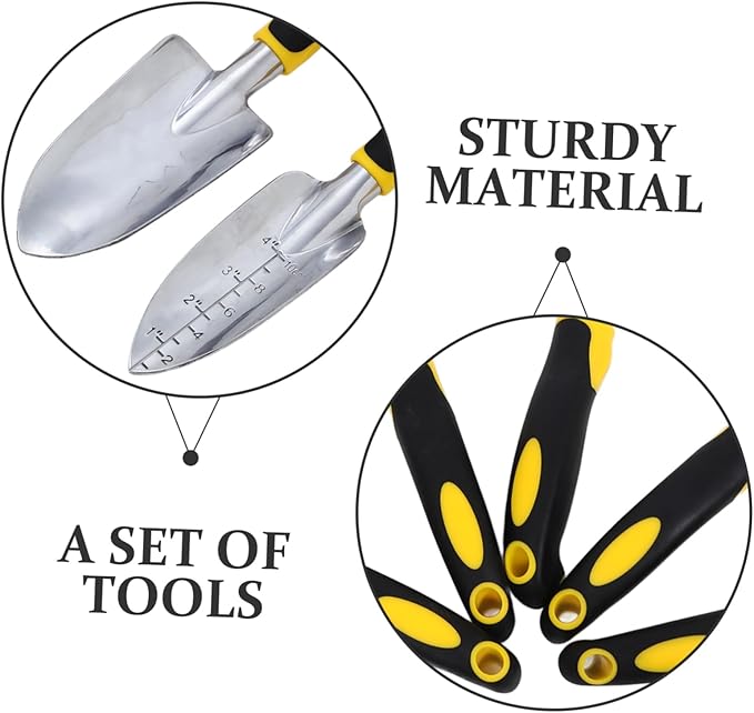 1set Garden Tool Set Gardening Hand Tools for Planting Weeding and Trimming Includes Trowel Shovel and Rake for Indoor and Outdoor Use