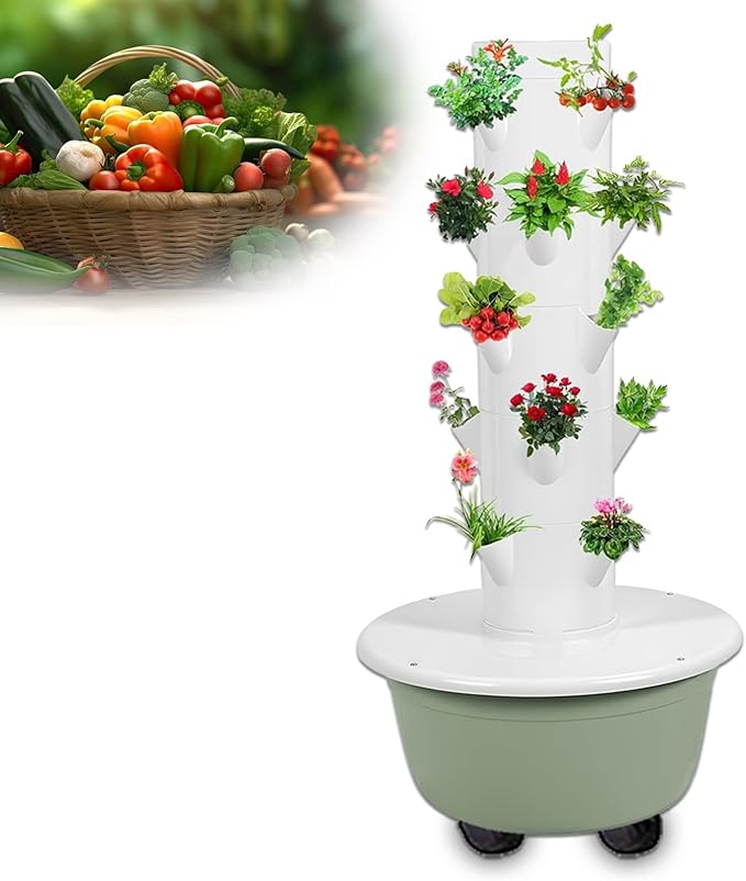 Herb Tower Hydroponic Green Kit Hydroponics Systems - Indoor and Outdoor Hydroponics Growing System for Indoor Garden - Grow Herbs Fruits &amp Vegetables A(36Pots)