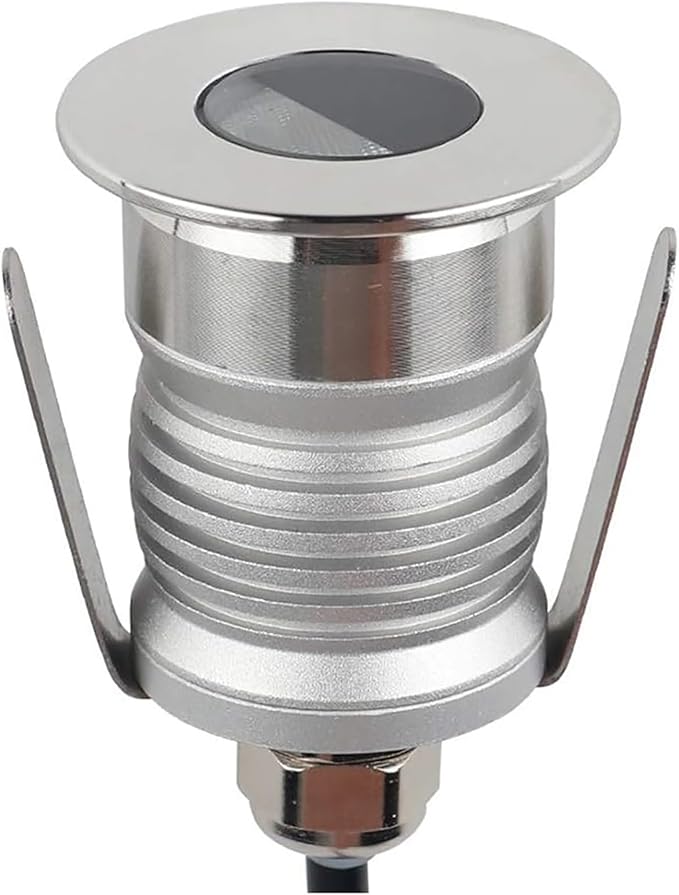LED Underground Light - Low Voltage Outdoor Landscape Spotlight Half-Shielded Anti-Glare IP67 Waterproof Recessed for Underwater Use (Warm White 12V 3W)