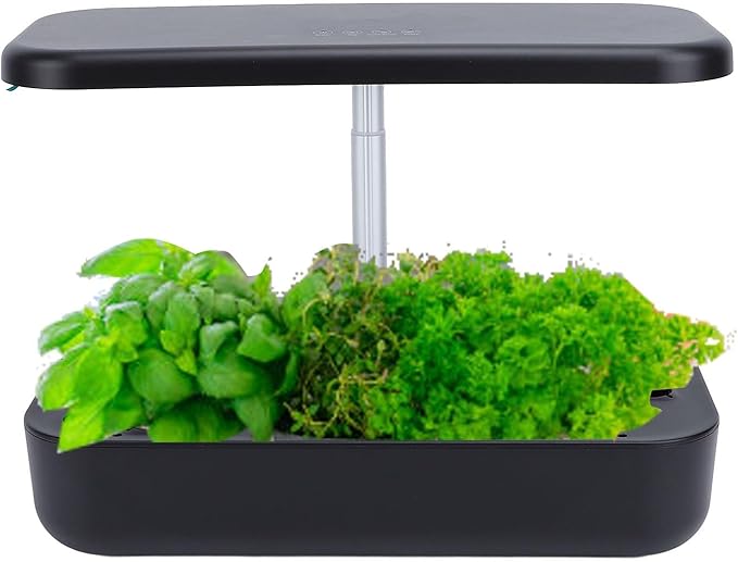 POCREATION Hydroponics Growing System Indoor Garden Planter Soilless Plant Germination Kit with LED Grow Light for Home Automatic Watering Space Saving Easy Operation (US Plug)