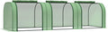 10' x 3' x 2.5' Greenhouse Portable Tunnel Green House with Roll Up Zippered Doors UV Waterproof Cover Steel Frame Green
