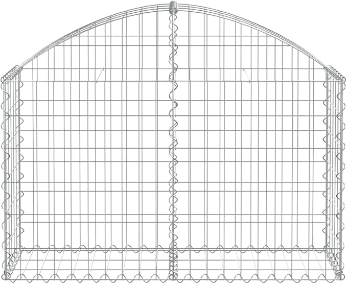 Gabion Basket Silver Galvanized Iron 39.4x11.8x23.6/31.5 in Outdoor Rectangular Metal Garden Bed Durable Planter Box for Landscaping