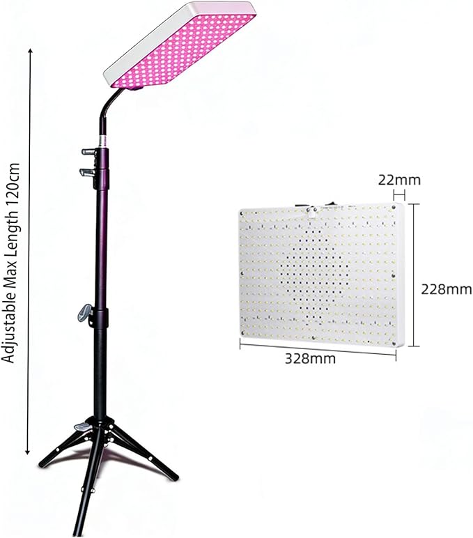 Grow Lights for Indoor Plants Full Spectrum Grow Plant Lamp with Stand for Bonsai Tree Flowers VegetablesSeed StartingAdjustable Tripod (Rectangular Light Tripod)